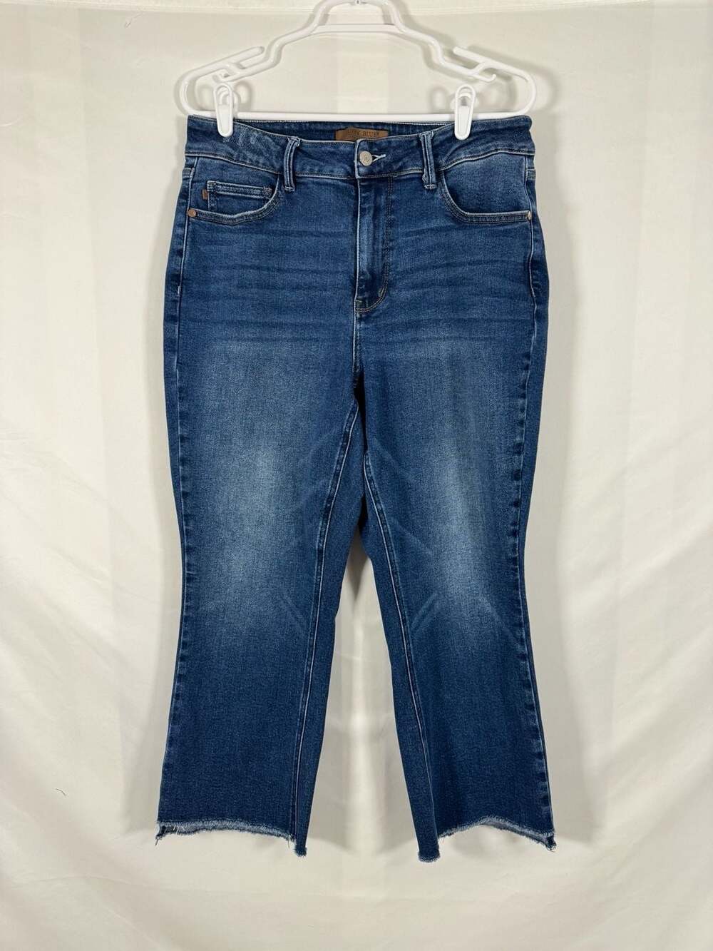 Judy Blue Kick Flare High Rise Raw Hem Jeans Size 14W